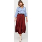 Knälånga Roströda Plisserade kjolar från Ellos i Storlek 3 XL i Satin för Damer 