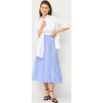 Knälånga Ljusblåa Plisserade kjolar från Ellos på rea i Storlek XL i Satin för Damer 