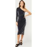 Svarta Draperade klänningar med glitter från Ellos på rea i Storlek XL för Damer 