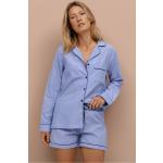 Ljusblåa Pyjamasshorts från Ellos på rea i Storlek XS i Bomull för Damer 