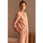 Hållbara Ekologiska Randiga Rosa Pyjamaströjor från Ellos på rea i Storlek M för Damer 