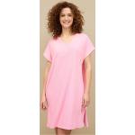 Rosa Kortärmade Strandklänningar från Ellos i Storlek 4 XL med V-ringning i Frotté för Damer 