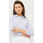 Blåa Stickade tröjor med strass från Ellos på rea i Storlek 3 XL i Viskos för Damer 