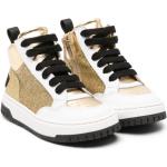Guldiga Höga sneakers från Moschino på rea i storlek 32 med Snörning i Kalvskinn för Flickor 