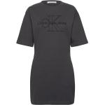 Svarta Kortärmade Kortärmade T-shirts med broderi från Calvin Klein Jeans i Storlek L för Damer 