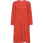 Knälånga Röda Knälånga klänningar från Marimekko Unikko i Storlek S för Damer 