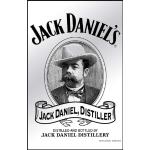empireposter Jack Daniels Whiskey – tryckt spegel med plastram i träutseende, kultspegel – storlek 20 x 30 cm
