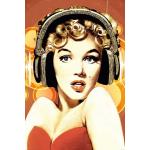 Flerfärgade Marilyn Monroe Svartvita posters 