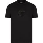 Formella Svarta T-shirts med paljetter från Armani Emporio Armani på rea för Herrar 