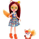 Enchantimals FXM71 - Felicity Fox-docka och djurkompisen Flick, 15 cm hög, För barn från 4 år