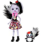 Enchantimals FXM72 - Sage Skunk-docka och djurkompisen Caper, 15 cm hög, För barn från 4 år