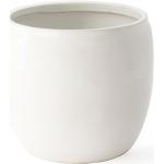 Vita Keramikkrukor med skinande finish med diameter 15cm - 15 cm 