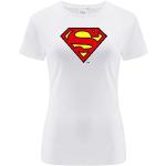 Vita Kortärmade Superman T-shirts stora storlekar i Storlek 3 XL för Damer 