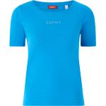 Blåa T-shirts med glitter från Esprit i Storlek S med Rund ringning i Bomull för Damer 