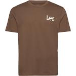 Bruna Kortärmade Kortärmade T-shirts från LEE i Storlek S 