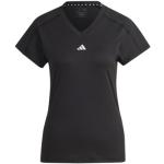 Svarta V-ringade T-shirts från adidas Essentials på rea i Storlek M med V-ringning för Damer 
