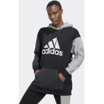 Blockfärgade Hållbara Gråa Tränings hoodies från adidas Essentials på rea i Storlek XS i Bomull för Damer 