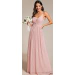 Formella Rosa V-ringade klänningar med glitter i Storlek S med V-ringning för Damer 