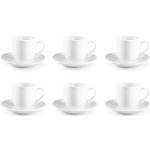 Vita Kaffekoppar 6 delar i Porslin 