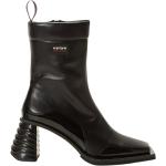 Svarta Ankle-boots från Eytys med Blockklack med Fyrkantig tå i Läder för Damer 