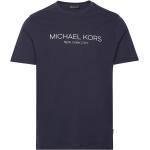 Blåa Kortärmade Kortärmade T-shirts från Michael Kors i Storlek S 
