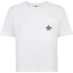 Vita Kortärmade Kortärmade T-shirts med broderi från Fendi i Storlek S i Bomull för Damer 