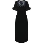 Vadlånga Svarta Sidenklänningar med paljetter från Fendi på rea för Damer 