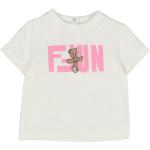 Fendi T-shirt - Vit m. Rosa/Gosedjur