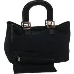 Vintage Hållbara Svarta Handväskor från Fendi i Nylon för Damer 