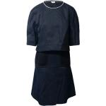Streetwear Hållbara Marinblåa Klänningar med fickor för Damer 