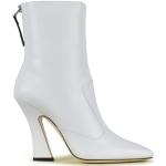 Vita Ankle-boots från Fendi på rea med Fyrkantig tå med Klackhöjd över 9cm i Läder för Damer 