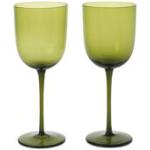 Mossgröna Vitvinsglas från Ferm Living 2 delar i Porslin 