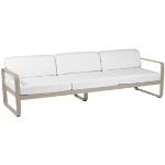 Fermob Bellevie 3 Seater Sofa Off-White Cushions, Nutmeg