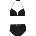Vintage Hållbara Svarta Bikinis från Fendi med hög midja i Storlek L för Damer 