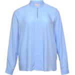 Blåa Långärmade Långärmade blusar från Marina Rinaldi för Damer 