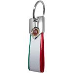 Fiat Officiell Vintage Nyckelring Key Ring Carbon, Vit Tricolor, Carbon Vit Tricolor, Taglia unica