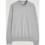 Ekologiska Ljusgråa Pullovers från Filippa K Cotton Merino i Storlek XL med Rund ringning för Herrar 