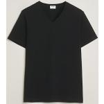 Ekologiska Svarta Kortärmade Kortärmade T-shirts från Filippa K i Storlek L med V-ringning för Herrar 