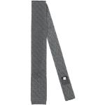 Blygråa Stickade slipsar från Fiorio i Siden för Herrar 