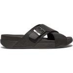 Sommar Svarta Slip in-sandaler från FitFlop på rea Stötupptagande i storlek 41 med Spännesknäppning i Läder för Herrar 