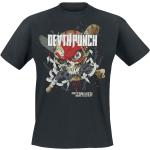 Svarta Five Finger Death Punch Band t-shirts i Storlek L i Bomull för Herrar 