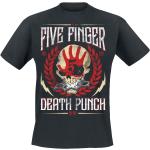 Svarta Five Finger Death Punch Band t-shirts i Storlek M i Bomull för Herrar 