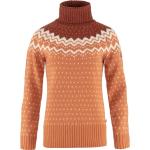 Hållbara Bruna Stickade tröjor från Fjällräven Autumn Leaf i Storlek L i Jerseytyg för Damer 