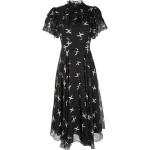 Casual Ankellånga Svarta Mönstrade klänningar med volang från macgraw på rea i Storlek XS i Chiffong för Damer 