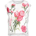 Blommiga Vita Kortärmade Kortärmade blusar från Dolce & Gabbana på rea i Storlek XL i Siden för Damer 