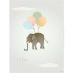 Flying Elephant - Poster Patterned Vissevasse