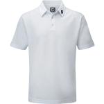 Footjoy J Stretch Pique Solid Golfkläder Solid White Solid vit