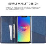 Blåa Mobilplånbok med Repsäker funktion i Konstläder 