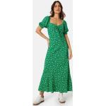 Vadlånga Gröna Kortärmade Off shoulder klänningar med puffärm från Forever New i Storlek S med Hjärtformad ringning för Damer 
