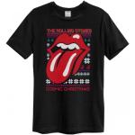 Svarta Kortärmade Jul Rolling Stones T-shirts stora storlekar från AMPLIFIED i Storlek XL i Bomull för Herrar 